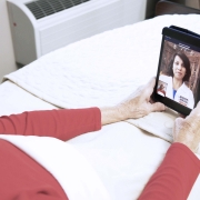 telehealth visit with doctor on ipad